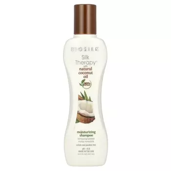 Biosilk, Увлажняющий шампунь Silk Therapy® с натуральным кокосовым маслом, 5,64 жидких унций (167 мл)