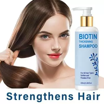 Биотиновый шампунь , Без парабенов , Глубокое очищение кожи головы , Нежирные волосы 100мл One Size