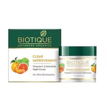 Biotique Advanced Organics Clear Improvement Ночной крем с витамином С и готу колой 50 г