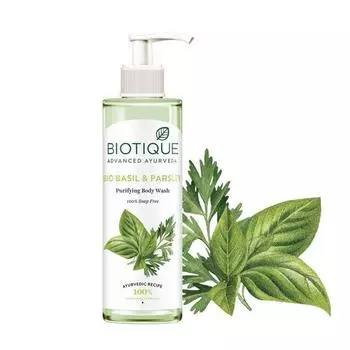 Biotique Basil & Parsley Revitalizing Body Wash | Deeply Cleanses | 100% Botanical Extracts | Suitable for All Skin Types | 200ml