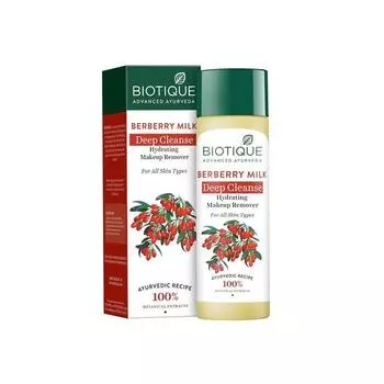 Biotique Berberry Milk Deep Cleanse Увлажняющее средство для снятия макияжа для всех типов кожи, 120 мл