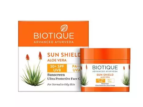 Biotique Bio Aloevera Солнцезащитный лосьон для лица и тела 50 г/1,69 жидк. унции (Пакет из 1)