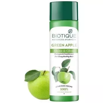 Biotique Bio Green Apple Fresh Ежедневный очищающий шампунь и кондиционер, 190 мл