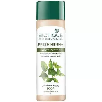 Biotique Bio Henna Leaf Fresh Текстурный шампунь и кондиционер, 120 мл (Пакет из 1)
