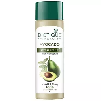 Biotique Bio Массажное масло для тела с авокадо, снимающее стресс, 200 мл (Пакет из 1)