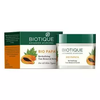 Biotique Bio Papaya Восстанавливающий скраб для удаления загара, 75г