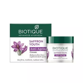 Biotique Bio Saffron Youth Dew заметно нестареющий увлажняющий крем 50 г (Пакет из 1)