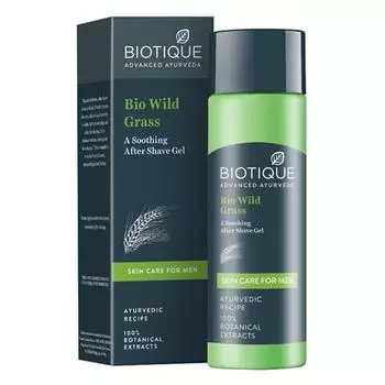 Biotique Bio Wild Grass Успокаивающий гель после бритья для мужчин, 120 мл