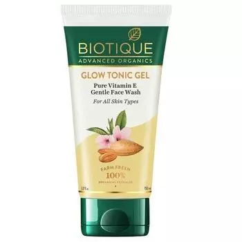 Biotique Glow Tonic Gel Pure Vitamin E Мягкое очищающее средство для лица 150 мл