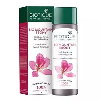 Biotique Mountain Ebony Vitalizing Serum | Предотвращает выпадение волос и успокаивает кожу головы | Подходит для всех типов кожи | 120 мл
