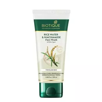 Biotique Rice Water & Niacinamide Deep Cleanse Gel Face Scrub для более гладкой, сияющей и яркой кожи | Glass Skin | Очищает поры | Для мужчин и женщин - 100 мл