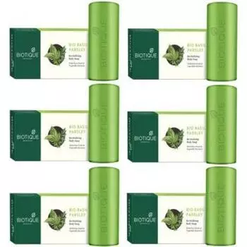 Biotique Восстанавливающее мыло для тела с базиликом и петрушкой, 150 г (Упаковка из 6 шт.)