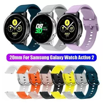 Bip Sports для Samsung Galaxy Watch Active 2, 42 мм, сменный силиконовый ремешок для часов, 20 мм