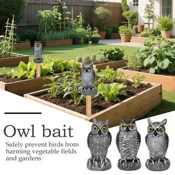 Bird Device Plastic Owl Scarecrow Is Suitable For Outdoor Garden, Courtyard, Pool Decoration One Size