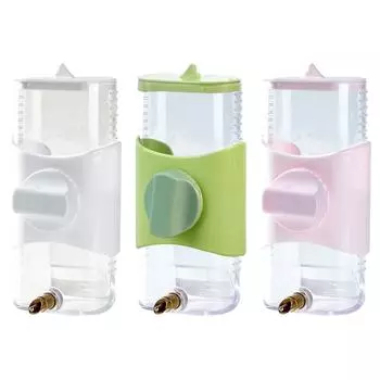 Bird Drinker Parrot Waterer Practical Convenient Heavy Duty Storage Drinking Bottle Birds Water Feeder for Lovebirds Budgie розовый