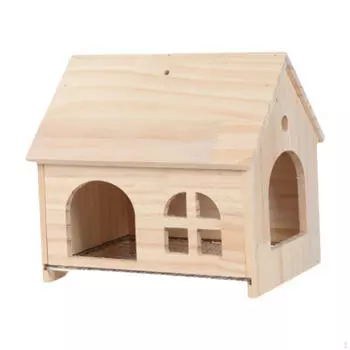 Bird House Hideaway Easy Assembly Detachable Decorative Toy Perch Parrot Bed for Parakeet Cockatiels 20.7x15x20cm