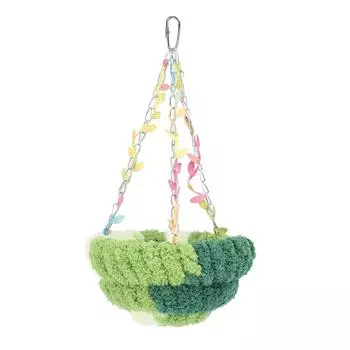 Bird Nest Bed Warm Cozy Soft Plush Enhanced Comfort Cute Look Parrot Breeding Nest Hanging Swing for Large
