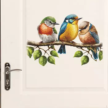 Bird on Branch Wall Decal,Bird Sticker, Vinyl Art , Sturdy,Creative DIY Decorative for Nursery