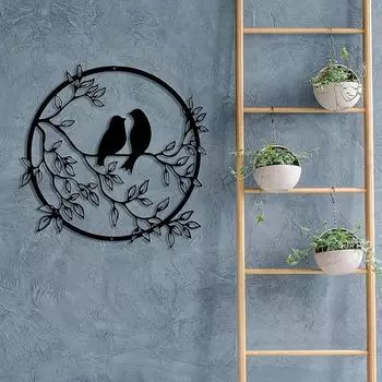 Bird on Tree Branch Metal Wall Art - Stunning Decor for Living Room, Office, and Home - Perfect for Housewarming Parties