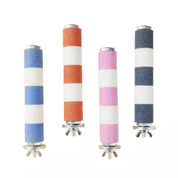 Bird Perch Ceramics Stand Non Toxic Parrot Cage Toy for Nails Grinding Stable Scrub Station for Parakeet Finches Canary 1