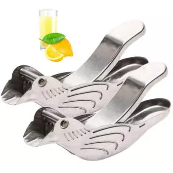 Bird Shape Lemon Juicer,Stainless Steel Lemon Corner Juicer Kitchen Bar Gadgets 2 Pieces