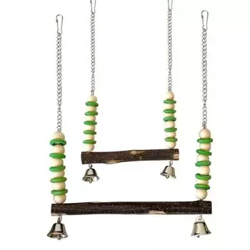 Игрушка-качели для птиц Клетки для птиц Подвесные жердочки Игрушечная клетка Игрушка для лазанья Волнистые попугайчики Жердочки для упражнений Развлечения Игрушка для клевания стоя