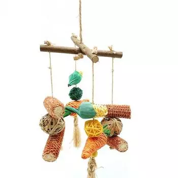 Bird Toys Multi-Colored Parrot Chew Toys Parrot Toys for Large Birds Natural Wood Natural Corn Cobs for Macaws Cockatoos