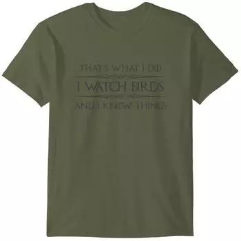 Bird Watching Gifts - I Watch Birds & I Know Things Funny T-Shirt Classic T-shirt 3XL