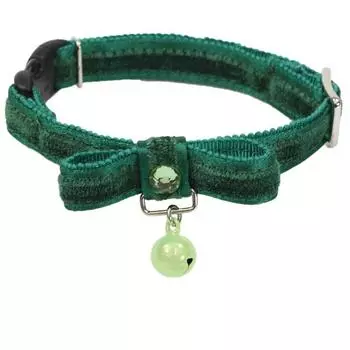 BIRDIE 499 BIRDIE Birdie Cat Safety Buckle Collar CAT Baker Color with Bell Green зелёный