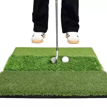 BIRDIEBLAST Premium Triturf Golf Hitting Mat Профессиональный тренировочный коврик для гольфа для тренировок в помещении и на открытом воздухе (2) зелёный