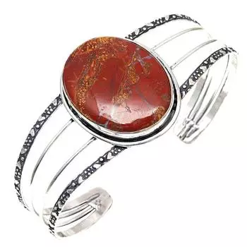 Birds Eye Jasper Gemstone Ethnic Silver Jewelry Cuff Bracelets 7 Adjustable
