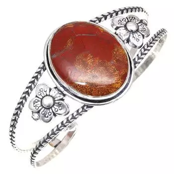 Birds Eye Jasper Gemstone Handmade Silver Jewelry Cuff Bracelets 7 Adjustable