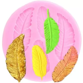 Силиконовые формы с птичьими перьями, кайма для торта, форма для помадки, сахарный ремесло, топпер для кексов, форма для конфет, глины, смолы, перья, шоколадные формы для мастики