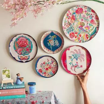 Birds of Paradise Wall Plates & Paintings | Perfect Home Decor and Wall Decor Items for Your Hall and Living Room | Set of 5 | Gift items