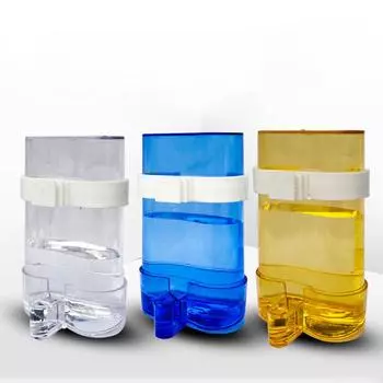 Birds Water Feeders Dispenser Automatic Bird Feeder Pet Parrot Drinking Cup Cage Feeding Supplies Lovebird Cage Accessories прозрачный