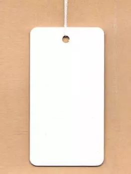 Бирка белая простая 7526 x белая 500 шт. (ценник) (25 47мм, резьба) /