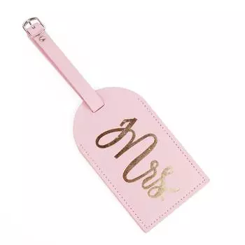 Бирка для багажа из искусственной кожи с рисунком мистера и миссис, подарок на медовый месяц, свадьбу, милые бирки для чемодана для женщин и мужчин, дорожные аксессуары розовый