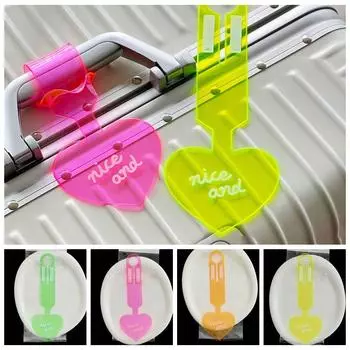 Бирка для чемодана в самолете Флуоресцентная багажная бирка Цветная багажная бирка из ПВХ Регистрация на рейс в самолете оранжевый