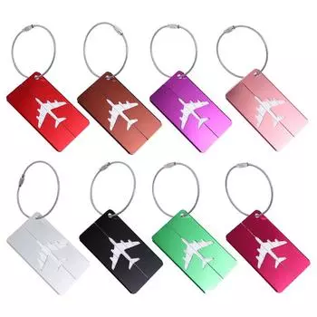 Бирка для сумочки Посадочный талон Металлическая багажная бирка Бирка для чемодана в самолете Алюминий Цинк Цинковый сплав Список синий