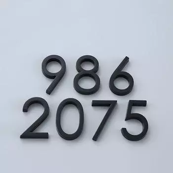 Бирка с номером отеля от 0 до 9, дверная табличка, пластиковая 3D табличка с цифрами для ворот, знак, вывеска, ящик с цифрой, покрытие для дома, адрес, дверная этикетка, наклейки, ювелирные изделия 9 чёрный