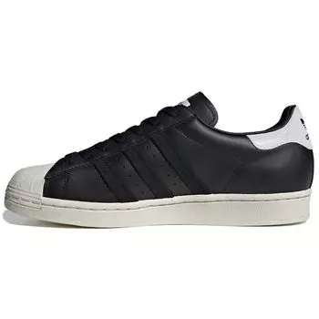 Бирка с размером adidas Superstar — черные кроссовки унисекс Core Off-White FV2809