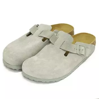 Birkenstock 1029214 Boston Suede Leather Pure Narrow 37cm Sandals, Sage, Width, (Approx. 9.8 inches).