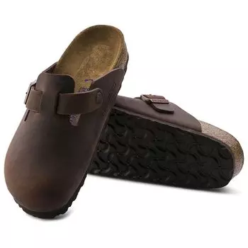 Birkenstock Boston Clog Boston NU Regular EU38 Sandals, Unisex, Oiled, 159711, Habanna, (24.5cm)