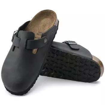 BIRKENSTOCK Бостон Клог Сабо Сандалии Унисекс Boston NU Промасленные 59461 Обычные Черные EU40 (26,0 см) чёрный
