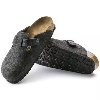 Birkenstock Boston Сабо Boston WO EU41 Сандалии, Унисекс, Обычный, 160371, Антрацит, (26.5см)