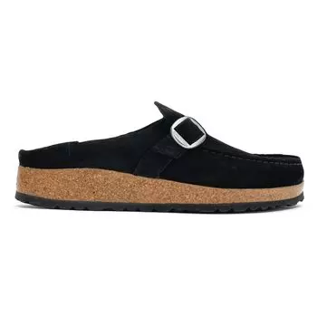 Birkenstock и Buckley Замшевая кожа Размер Мужские Женские Сандалии, Узкие, Черные, 39/25.0см
