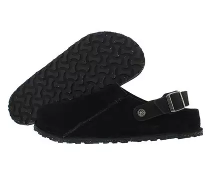 Birkenstock Lutry Premium Замша Размеры Мужские Мужские Сабо, Черный, 11-11.5 Женские/9-9.5