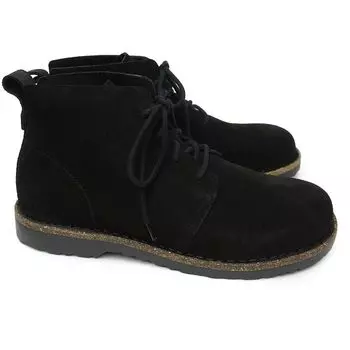 Birkenstock Uppsala Mid Chukka Velour and Short Black EUR41 Boots, Leather, Men s Women s, Boots, Wide, (1028115), (26.5cm)