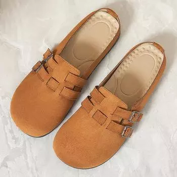 Birkenstocks женские летние 2025 новые универсальные ленивые туфли повседневные тапочки на толстой подошве полуупаковка женские туфли Birkenstocks 36