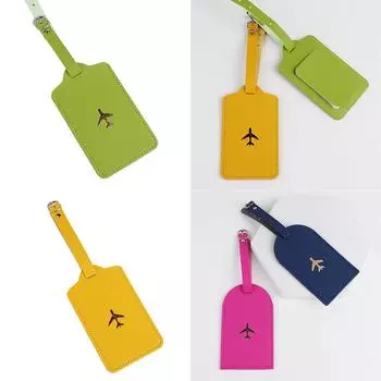 Бирки для чемодана Багажная бирка Мягкие бирки для рюкзака с ремешком Имя ID Адресная карточка Багажный идентификатор Дорожный аксессуар темно-синий